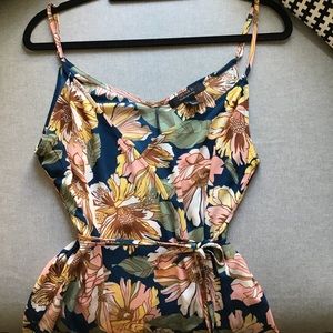 Forever 21 Long Floral Wrap Dress Sz M